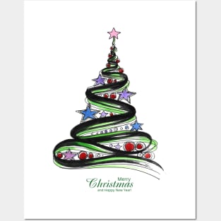 Creative Tree Design Christmas Posters and Art